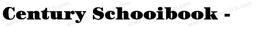 Century Schooibook 字体转换